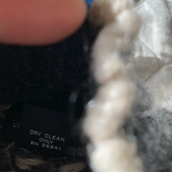 Limited Vintage Wool Snowflake Sweater, Nordic Design, Loose Fit, High Collar - Picture 10 of 11